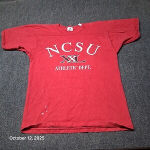 VTG Galt Sand NCSU Red Shirt Size Medium Made in USA 80s 90s Destroyed